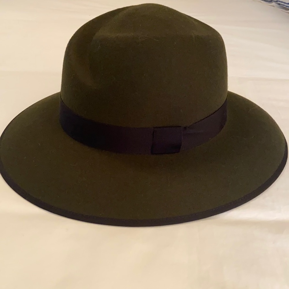 rag & bone fedora hat green & black